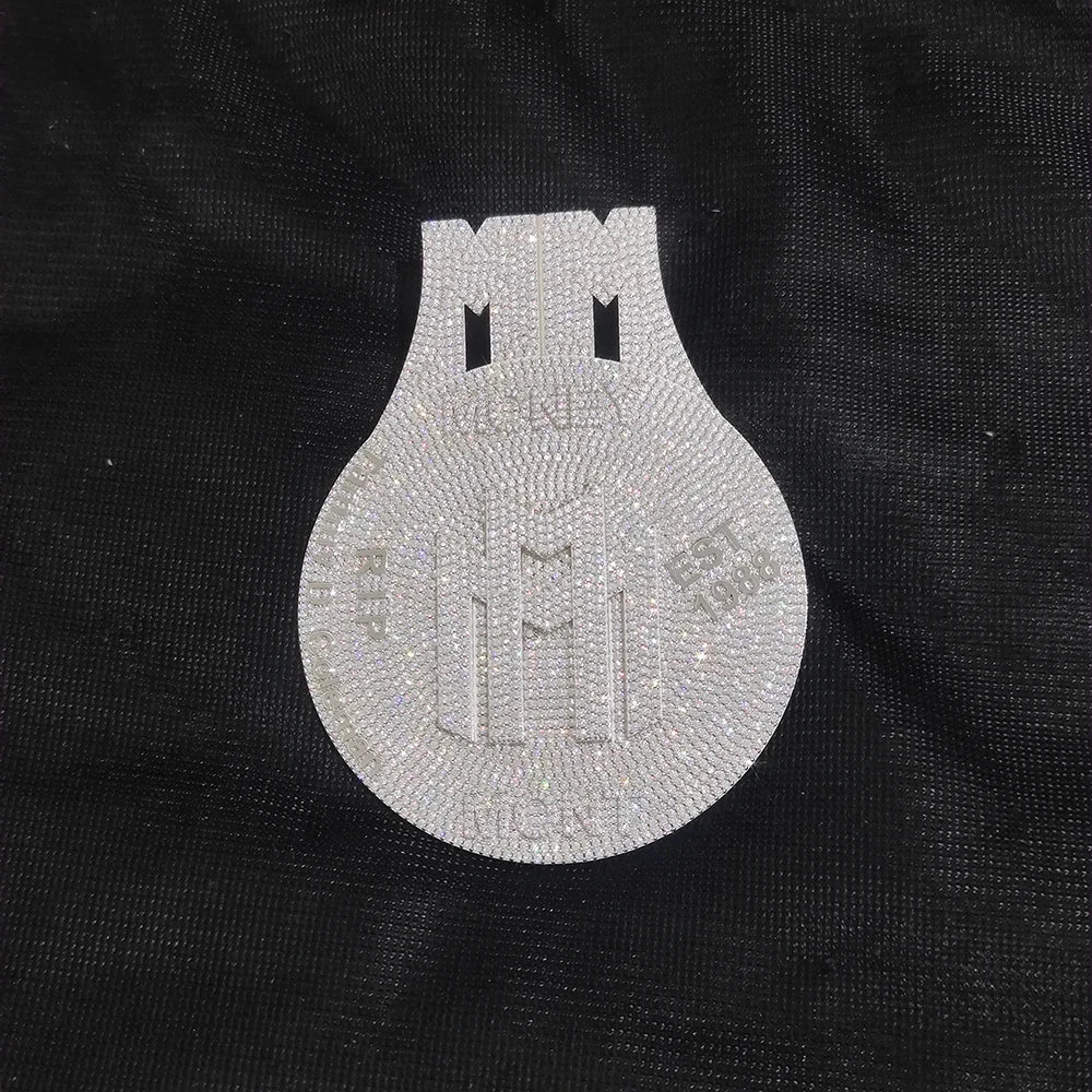 925 Silver VVS Moissanite Round Pendant Name