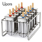 Stainless Steel Popsicle Mold Rack Ice Lolly Mold Frozen Lolly Popsicle Maker Homemade Ice Cream Mold with Popsicle