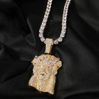 UWIN Big Religious Jesus Pendant Necklace Full Iced Out Cubic Zircon Pendant Charms Fashion Hip Hop Jewelry for Men