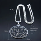 Occult Sigil Silver Pendant Goth Andrealphus Satan