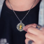 Wrath of Zeus Lightning Bolt Silver necklace the sterling silver pendant for Men Fine Jewelry
