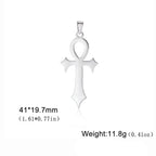 LIKGREAT Egyptian Ankh Cross Egypt Eye Pendant for Necklace Earrings Stainless Steel Eye of Horus Charms for Jewelry