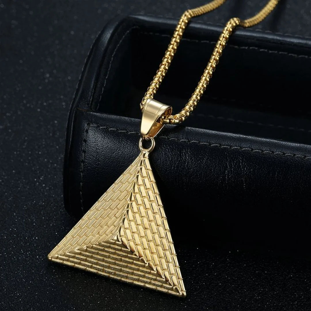 Ancient Egypt Pyramid Pendant Necklace — Stainless Steel