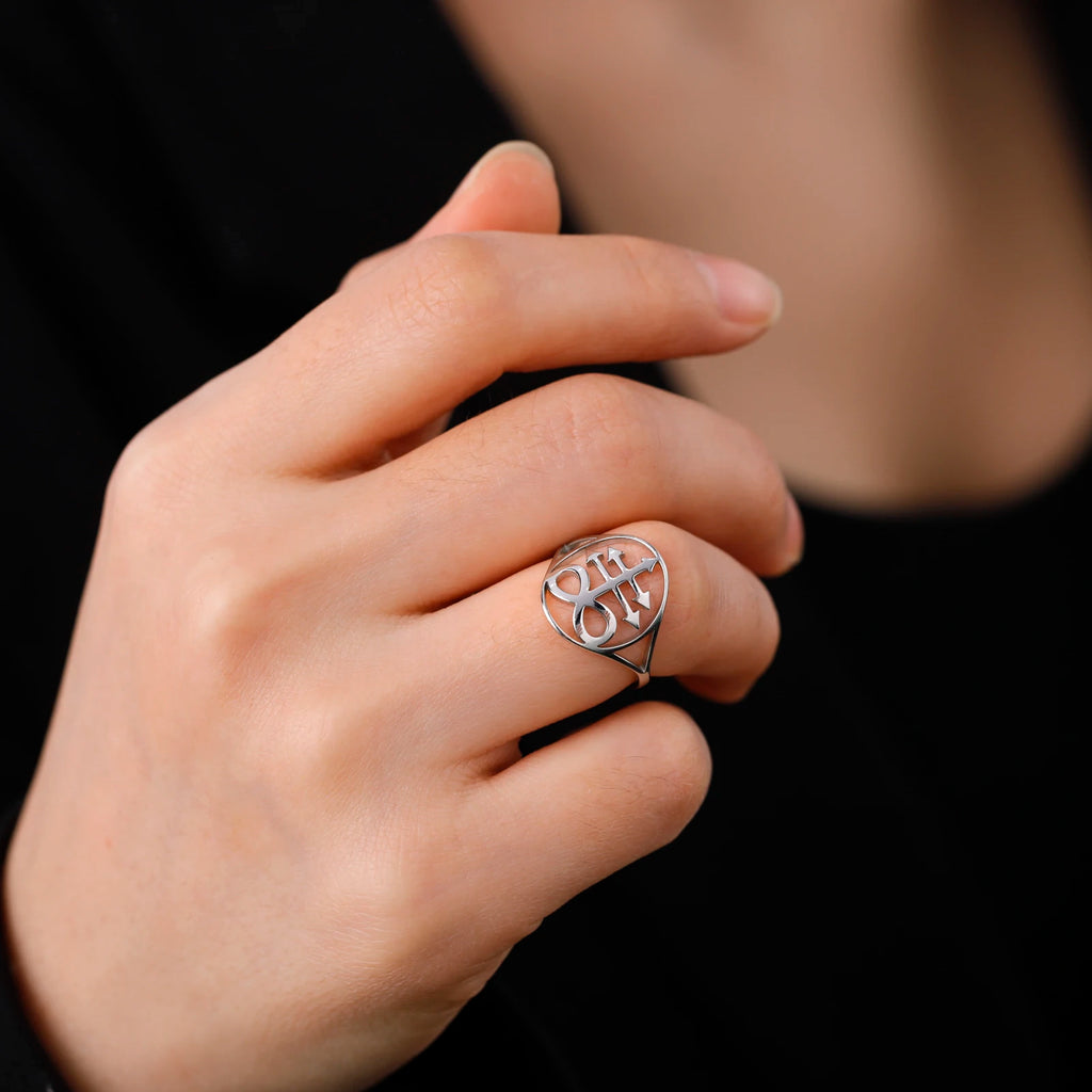 Leviathan Cross Satan Signet Ring — Stainless Steel