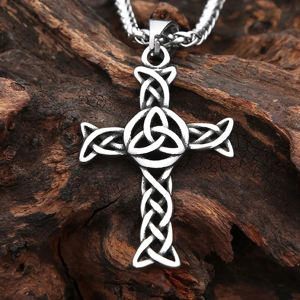 Celtic Cross Steel Pendant Vintage Punk Nordic
