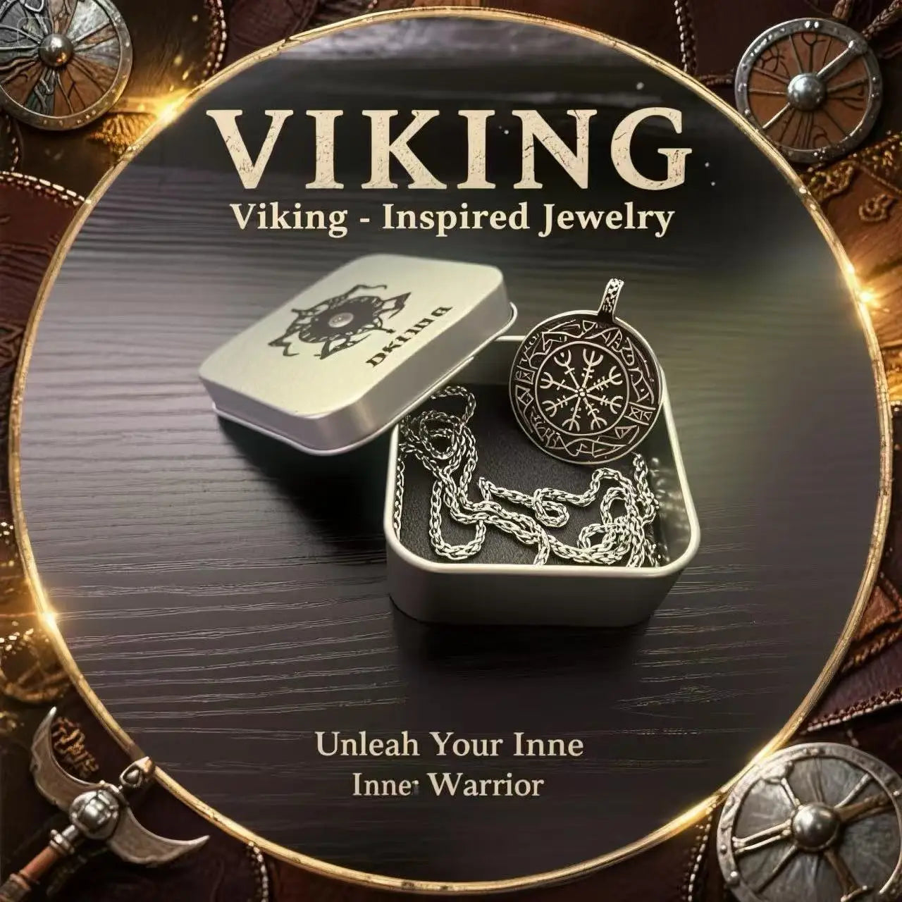 Viking Steel Pendant 316L Rune Axe High-end