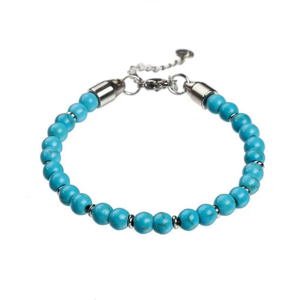 6mm Tiger Eye Beads Strand Bracelets Men Women Charm Stainless steel Chain Colorful Natural Stone Bracelet Male Jewelry