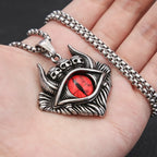Skull Demon Eye Steel Pendant Vintage