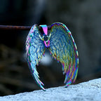 Angel Wings Pendant Necklace — Stainless Steel