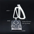 Stainless Steel Tarot Sheepshead Inverted Pentagram Satan Chain Necklaces THE DEVIL Pendant Necklace Jewelry Collier 2758-QKC