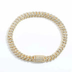 Gold Cuban Bracelet Iced Out 6MM Real Gold