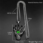 Evil Eye Steel Pendant Gothic Devil's Claws