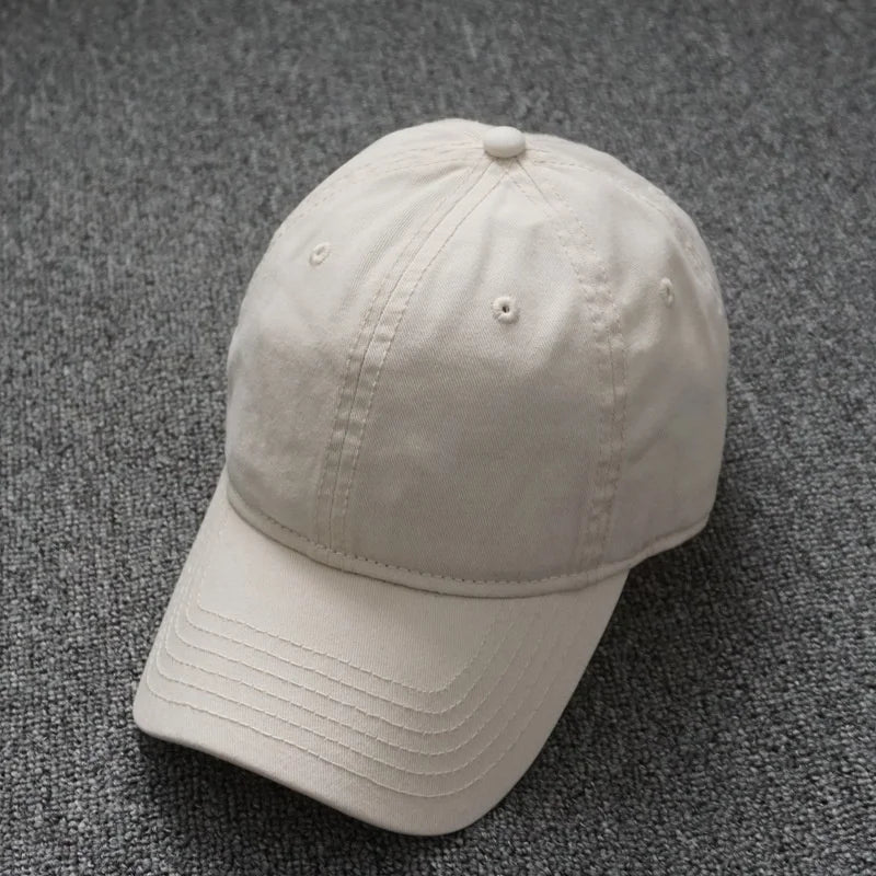 Oversized Cotton Baseball Cap — Adjustable Fit