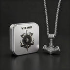 Mjolnir Steel Pendant 316L Norse Odin Knot