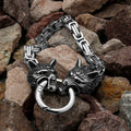 Nordic Viking Celtic Wolf Head Dragon Head Bird Head Ghost Head Men's Stainless Steel Bracelet Non-fading Jewelry Wholesale