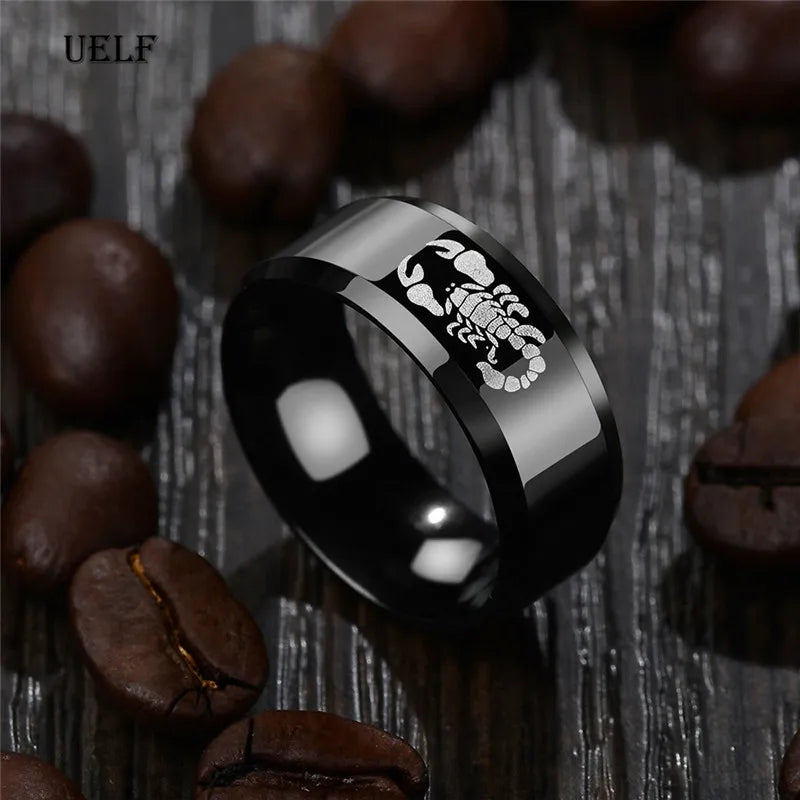 Black Scorpion Ring — Stainless Steel