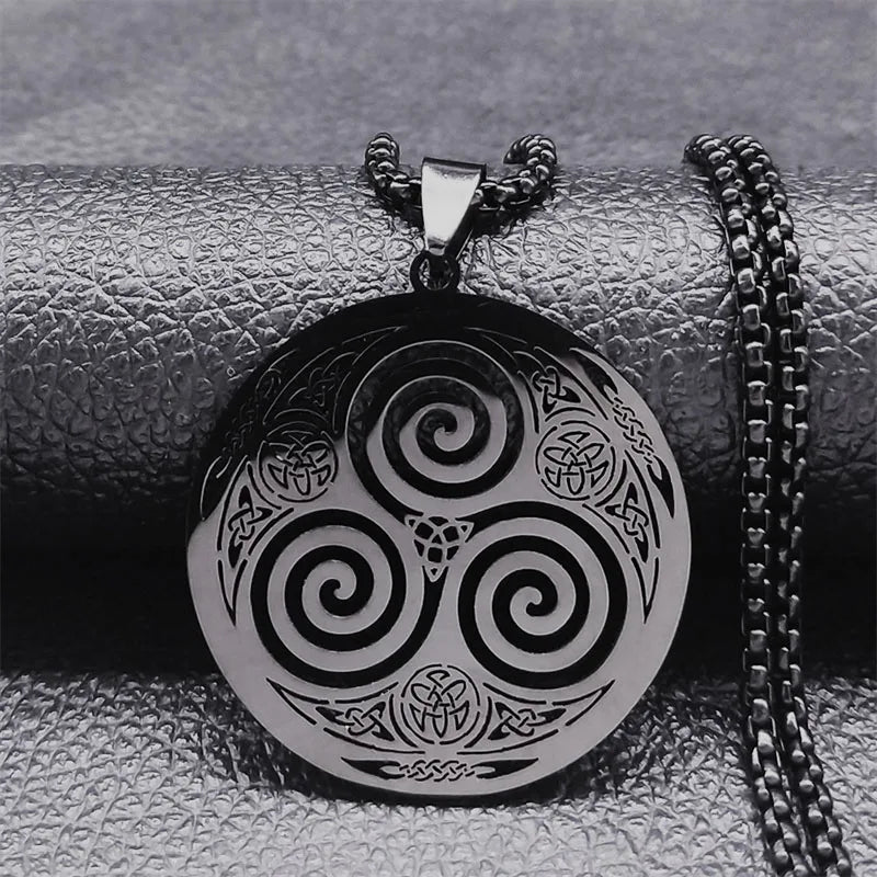 Viking Celtic Stainless Steel Pendant Necklace