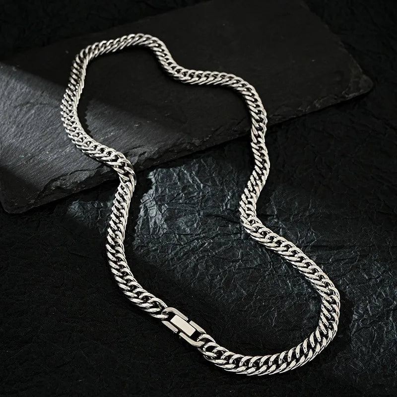 Cuban Link Chain Necklace 7mm — Stainless Steel