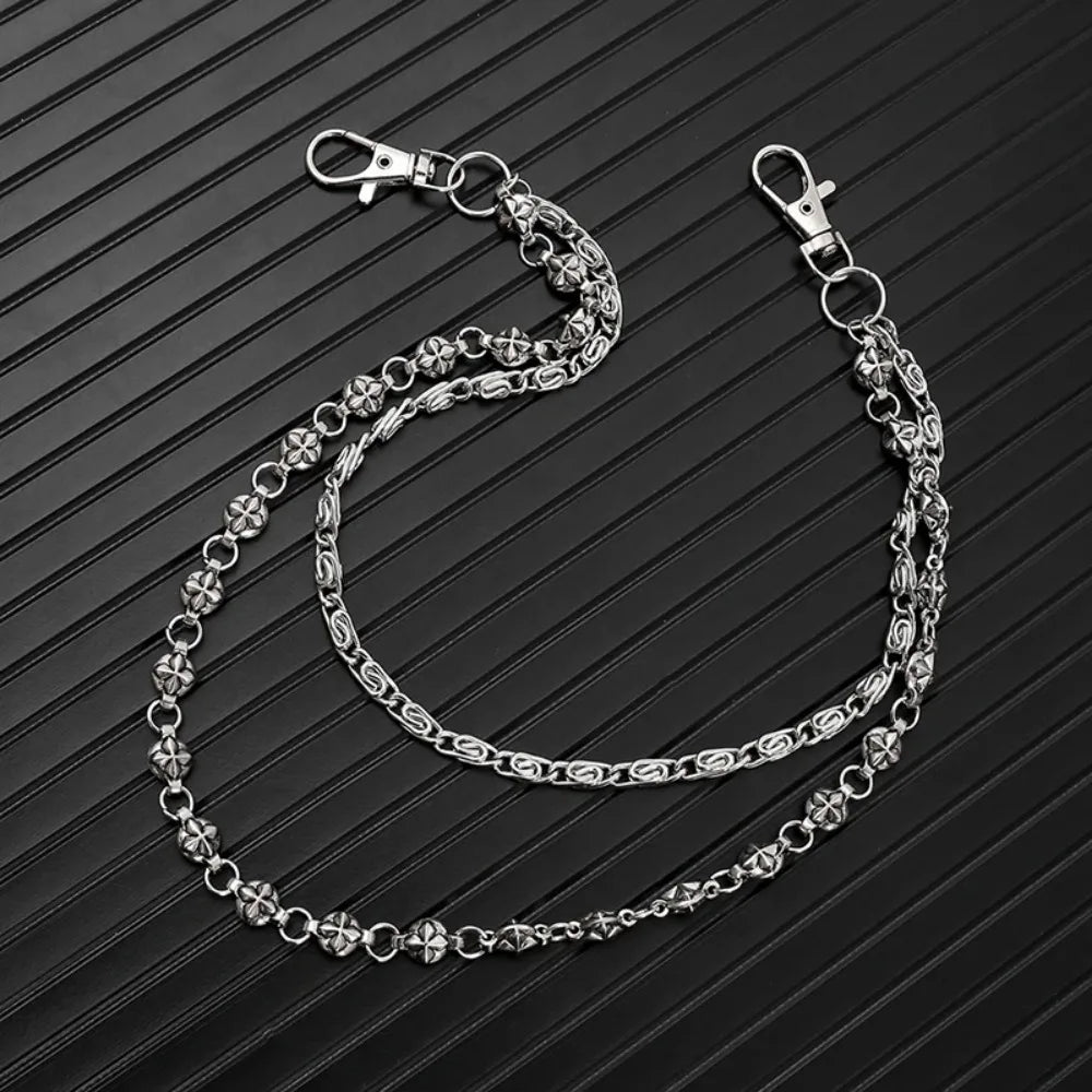 Harajuku Double-Layer Waist Jeans Chain — Mixed Metal