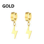 1 pair Fashion Simple Padlock Pendant Stainless steel lock Shaped Stud Earrings For Women Punk Hip Hop Style Ear