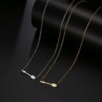 Lucky Love Arrow Charm Pendant Choker Necklace