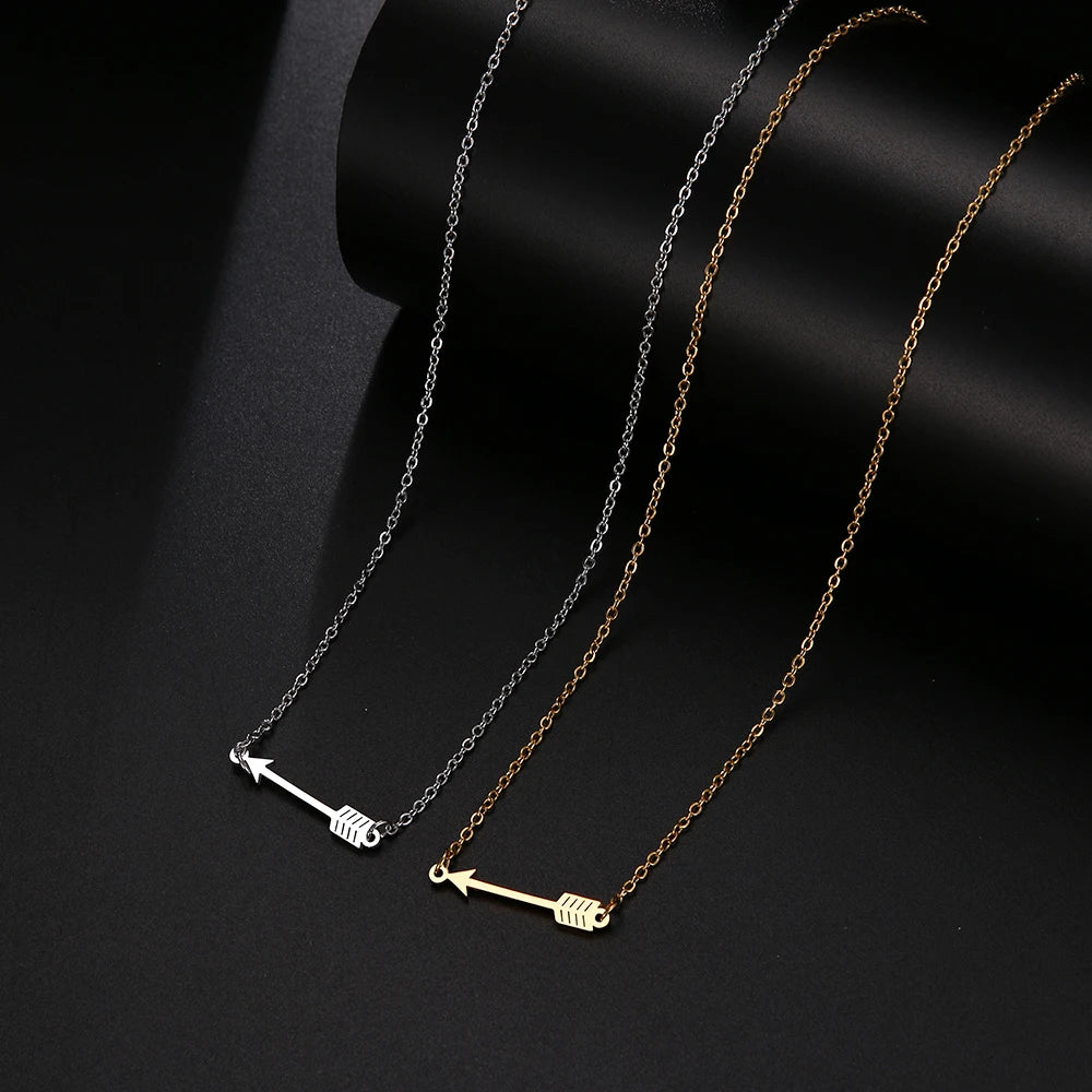 Lucky Love Arrow Charm Pendant Choker Necklace