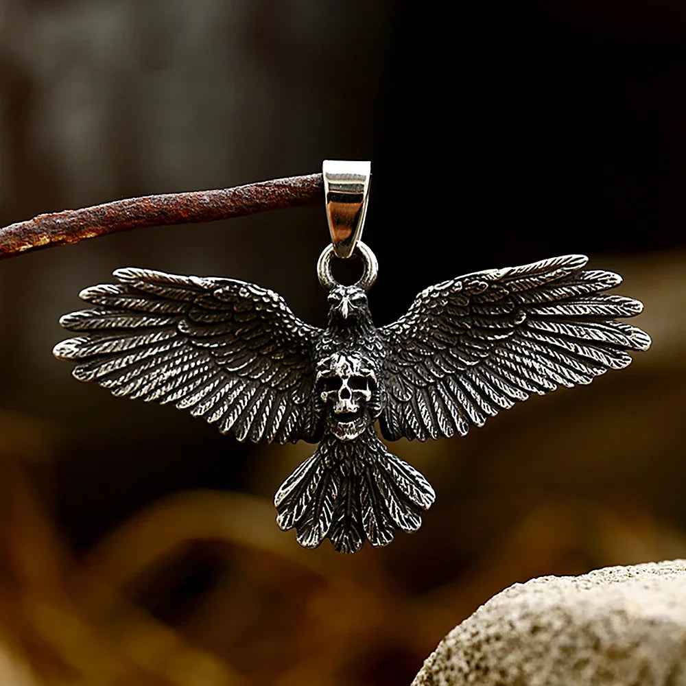 Skull Pendant Necklace — Stainless Steel