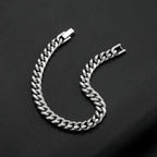 Men’s 8MM Cuban Chain Bracelet Waterproof 316L Stainless Steel Hip Hop Rock Style Accessories Party Gift Jewelry