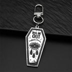 Key Silver Ring Gothic Dark Punk Dig Out Coffin
