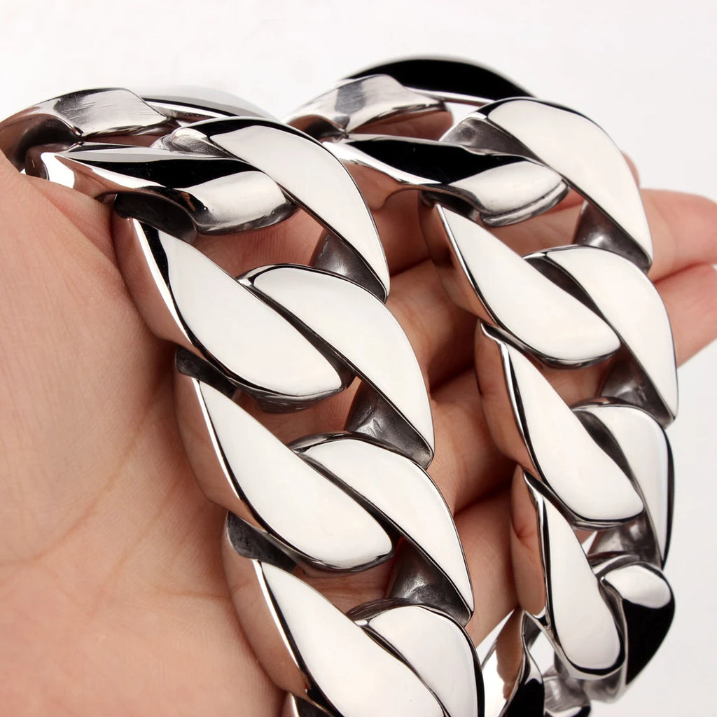 Cuban Link Necklace 24-31mm — Stainless