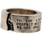 S925 Sterling Silver Rings for Men New Fashion Half Face Skull-head Lettering Pure Argentum Punk Jewelry Amulet Wholesale