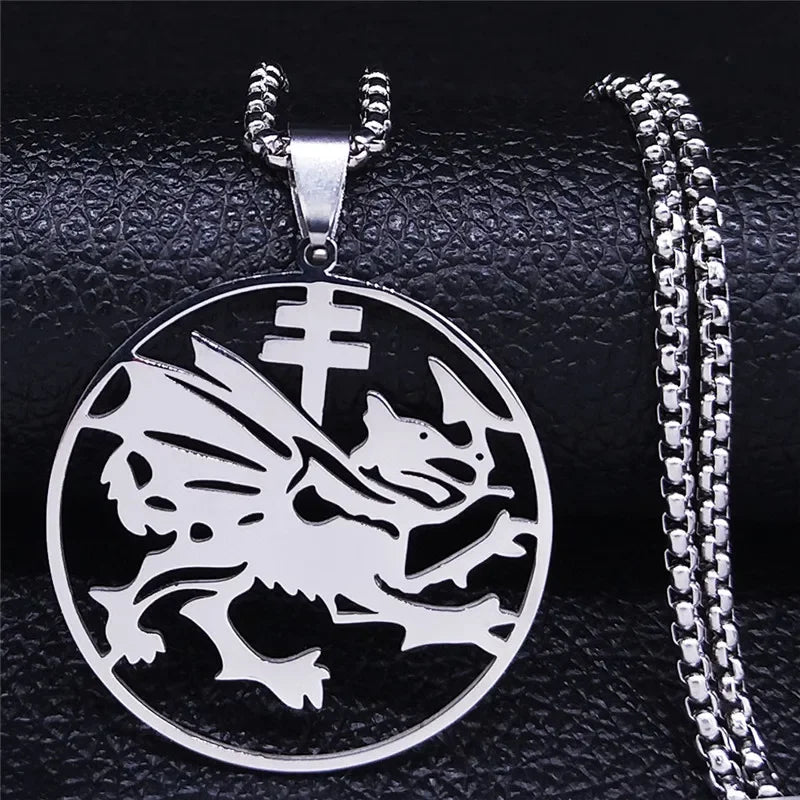 Baphomet Steel Ring Large Hollow Keychains Goat