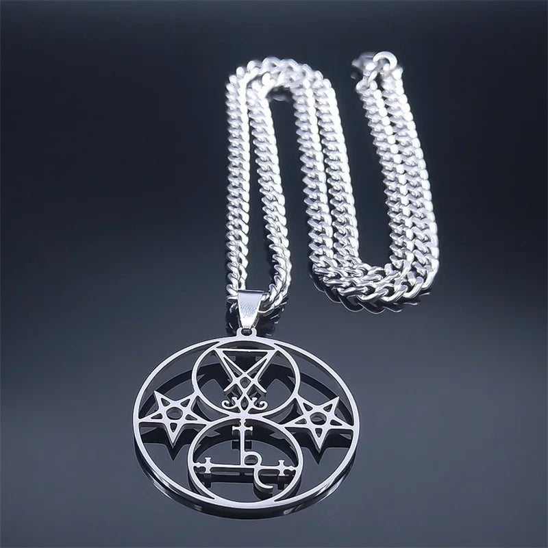 Sigil of Lucifer Pentagram Necklace — SS