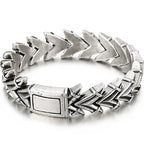 Punk Rocker Skull Bracelet For Men Cool Stainless Steel Men's Chain Bracelets Accessories Gothic Biker Jewelry Male