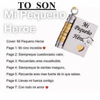 Spanish Granddaughter Book Necklace Engraved Information Heart Locket Pendant Gifts From Grandma Jewelry