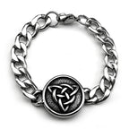 Celtic Knot Silver Bracelet Witch Triquetra Trinity