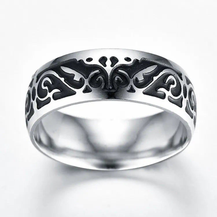 Vintage 316L Stainless Steel Ring for Men And Women Never Fade Power Lucky Mantra Ring
