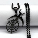 Gold Statement Long Pendant Necklace — Stainless Steel