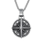 Quality Fashionable Medal Necklace Pendant Pirate Ship Compass Personality Men's Necklace Pendant Hip Hop Jewelry Trend