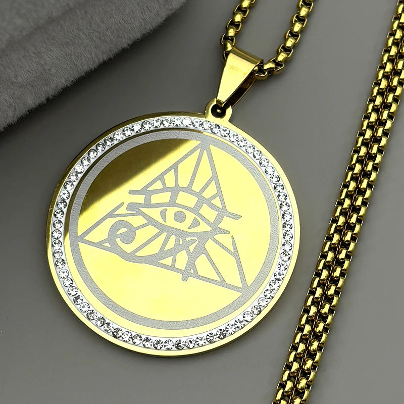 Horus Eye Gold Pendant Ancient Egyptian Symbol