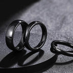 Kolmnsta 2/4/6mm Black Brushed Fashion Ceramic Ring Women Men Wedding Rings Engagement Band Female Jewelry bague Plus