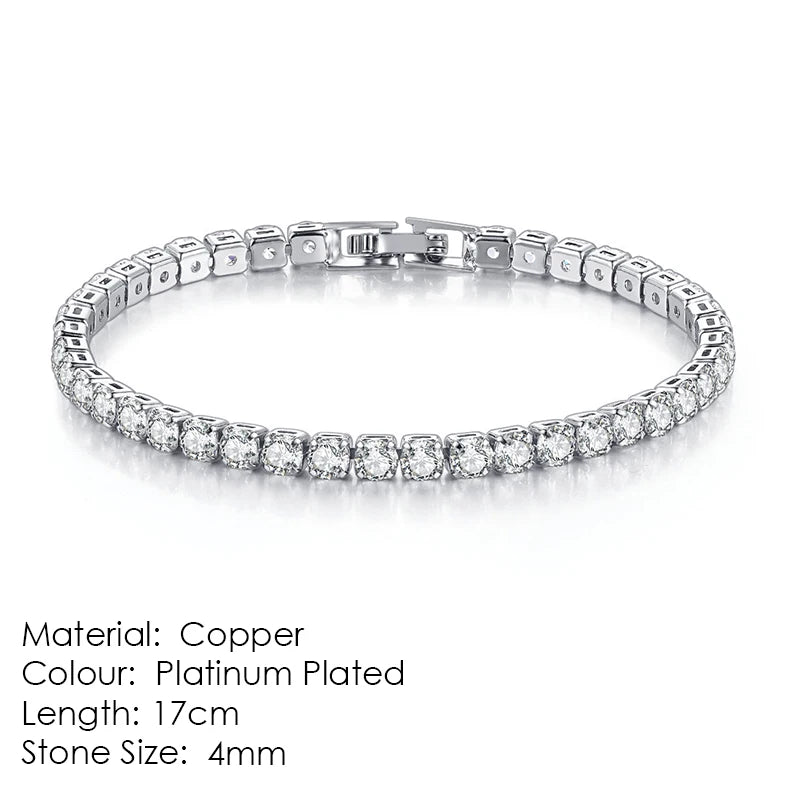 Tennis Bracelet Stainless Steel 4MM Iced Out