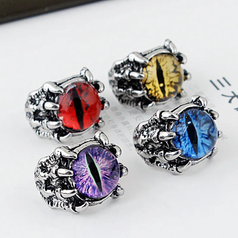Demon Eye Steel Ring Skeleton Trendsetter Single