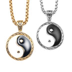 Yin-Yang Pendant Necklace — Stainless Steel
