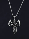 Skull Reaper Steel Pendant European American Versatile