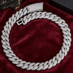 Iced Out Cuban Chain Necklace Stainless Steel 18MM