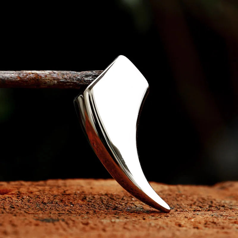 Beier Stainless Steel simple wolf tooth Pendant Minimalist style Chain Necklace men Jewelry BP8-1166