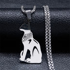 Egyptian Scarab Eye of Ra Horus Symbol Necklaces Stainless Steel Gold Color Ankh Key Of Life Necklace Jewelry collares
