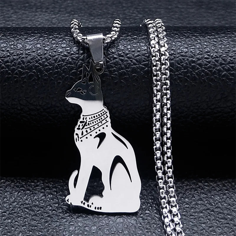Egyptian Scarab Eye of Ra Horus Symbol Necklaces Stainless Steel Gold Color Ankh Key Of Life Necklace Jewelry collares