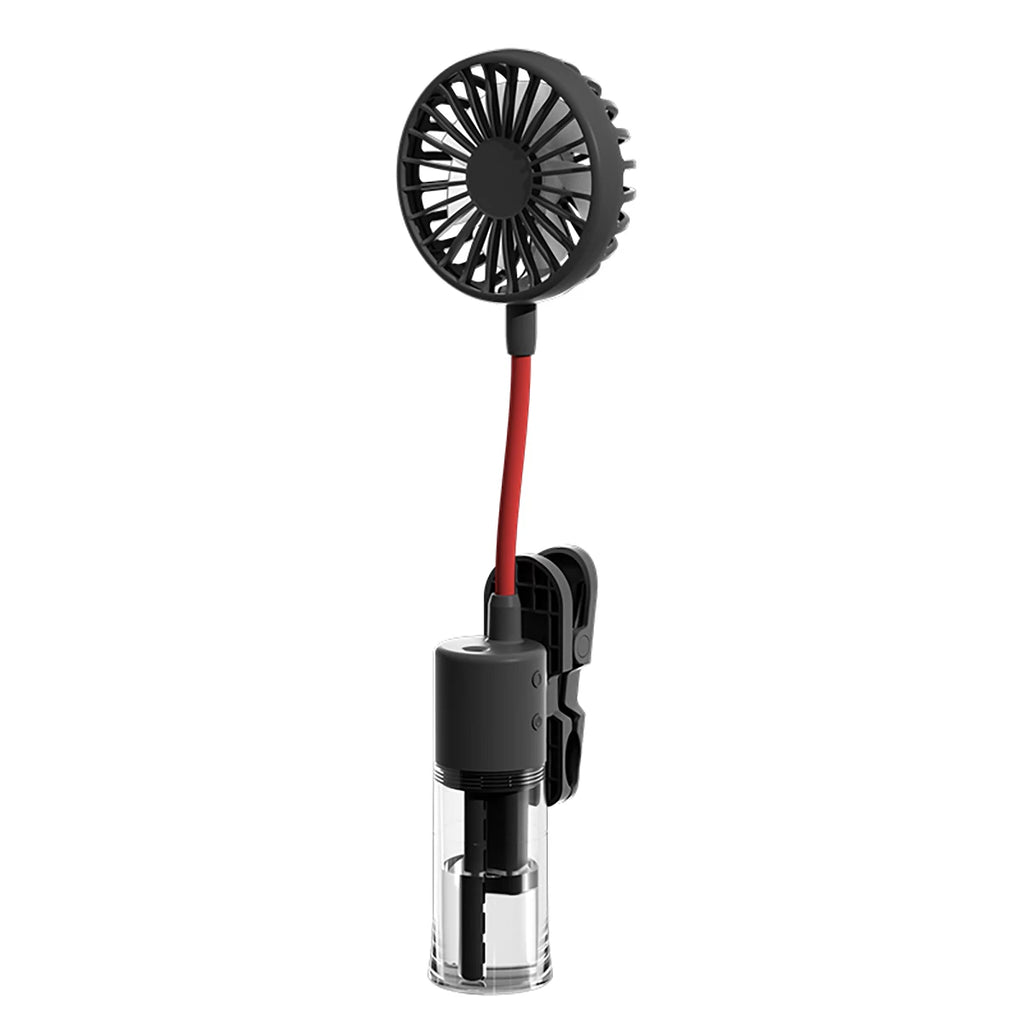 New Spray Clip Fan, 2-in-1 Hydrating and Cooling Fan, Portable USB Rechargeable Mini Handheld Cooling Spray Fan